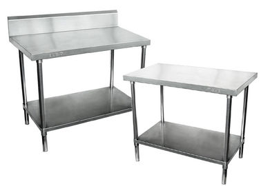 304 Stainless Steel Kitchen Equipment , Adjustable Shelf Stainless Steel Working Table