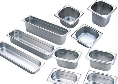 Equipamento de aço inoxidável da cozinha 201, GN Pan Stainless Steel Gastronorm Pan